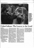 Senator Pobot Article The Washington Post Cyber-culture: The Louvre to the Lewd – Tom Allen Sunday December 4, 1994, Page G8